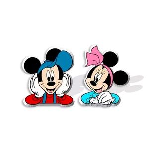 Mickey And Minnie Acrylic Stud Earrings